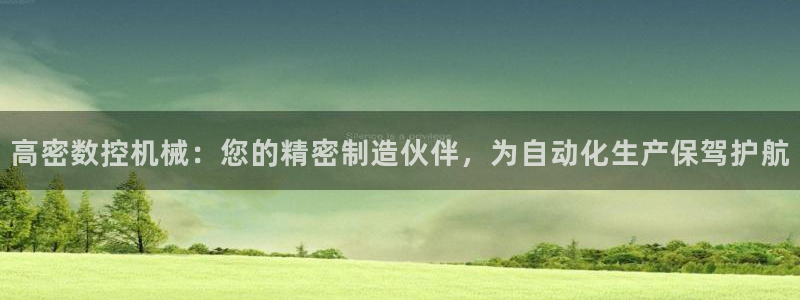 天辰娱乐728567:高密数控机械:您的精密制造伙伴,为自动化生产保驾护航